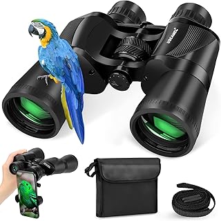 Jumelles, 20x50 Haute Puissance pour Observation des Oiseaux, Jumelles Professionnelles étanches avec Prisme de Porro BAK4