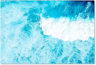 Postereck - 3469 - Tirage Vague Eau Bleue Mer Nature Vacances Plage – Art Mural, Océan, Tropical, Détente - Affiche - 4:3 81,0 cm x 61,0 cm